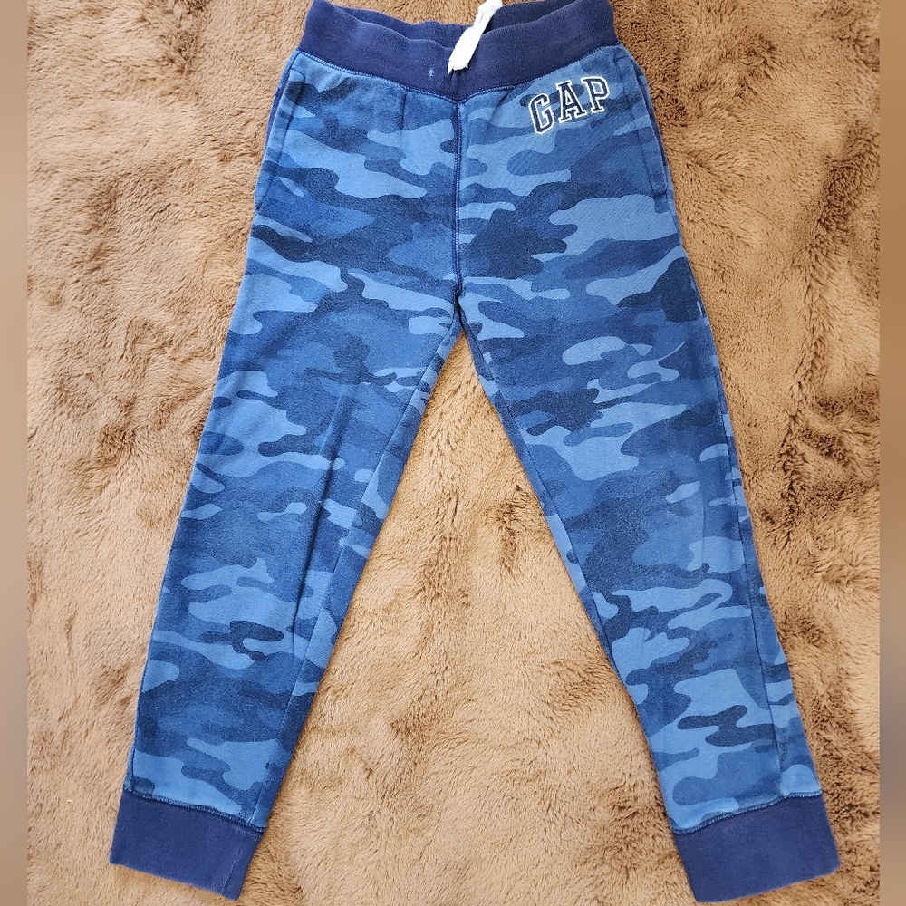 💙 GAP-Kids, Boys L(10), Blue Camouflage Joggers
